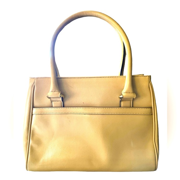 Anne Klein Cream Faux Leather
Double Handled Purse Tote Handbag - Picture 2 of 11